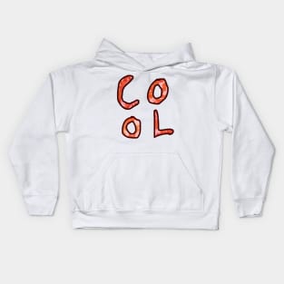 Cool(Red Word Design) Kids Hoodie